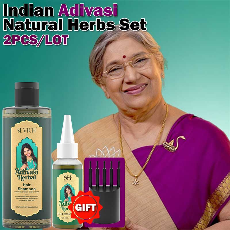 Hair Care India - Herbal Hair Growth Set India Adivasi