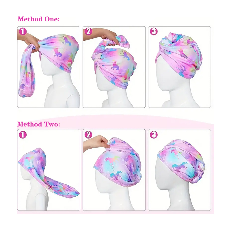 Hair Turban Towel - 1 Pc Water-Absorbing Quick-Dry Hair Drying