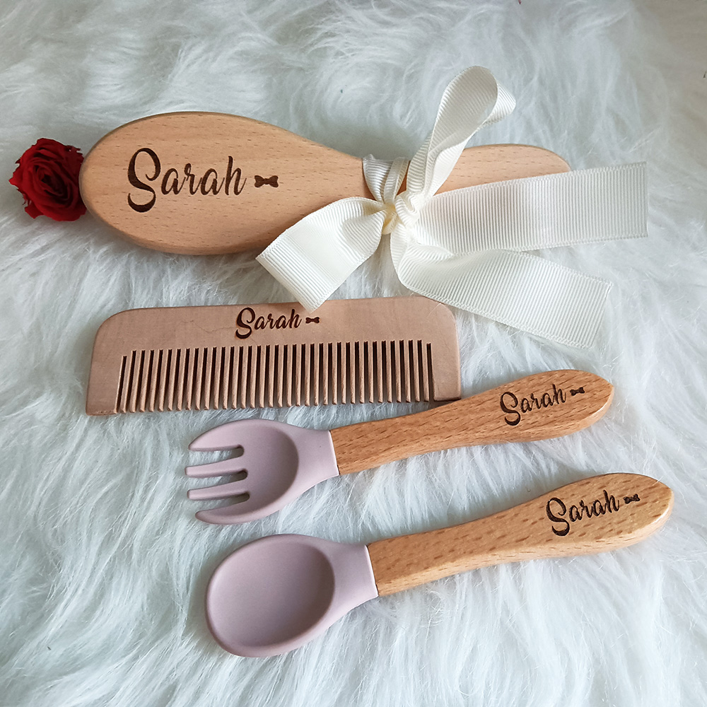 House Hair Care - Custom Name Baby Care Hair Brush,