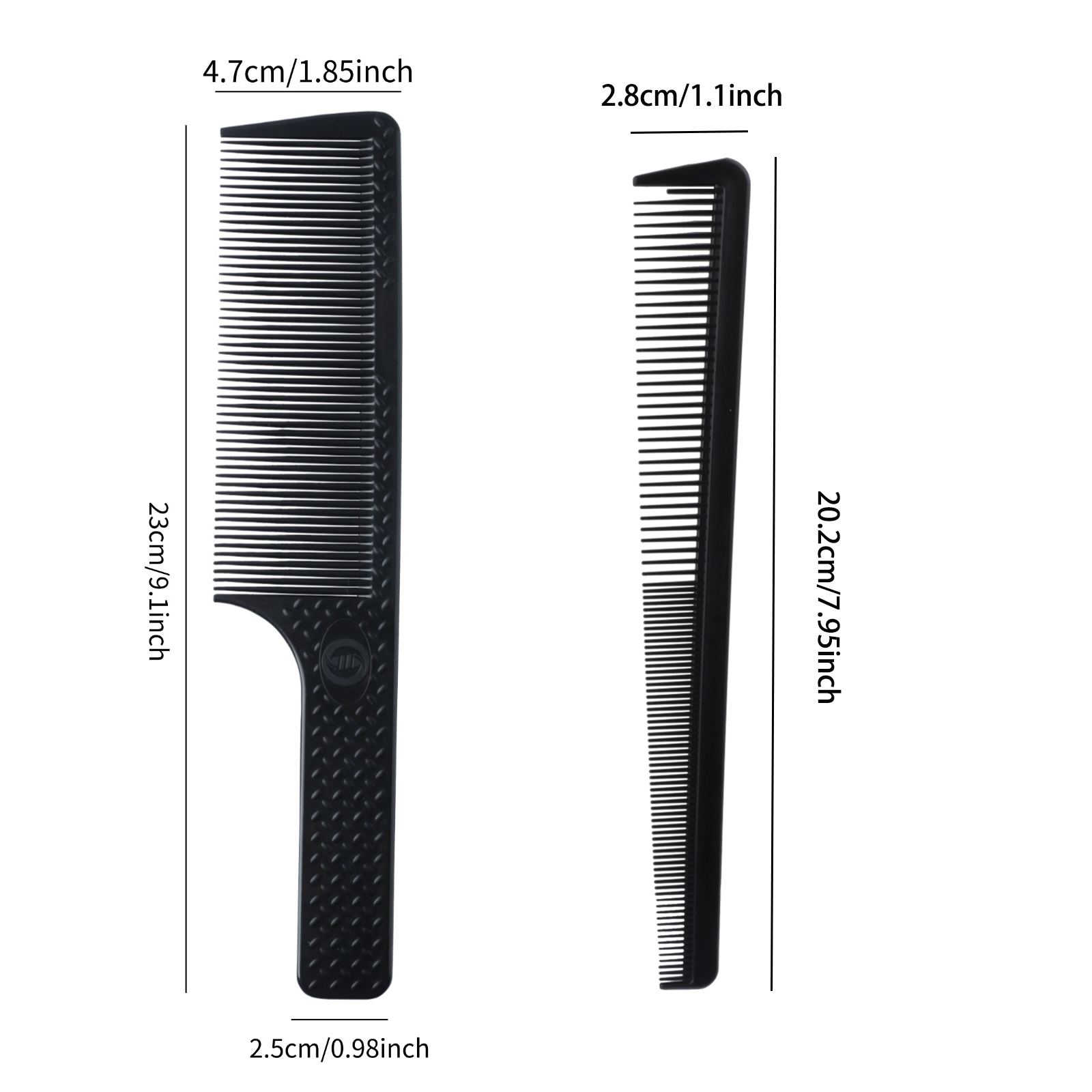 2Pcs Professional Tapered Barb - Detangling Wide Comb 评论和价格