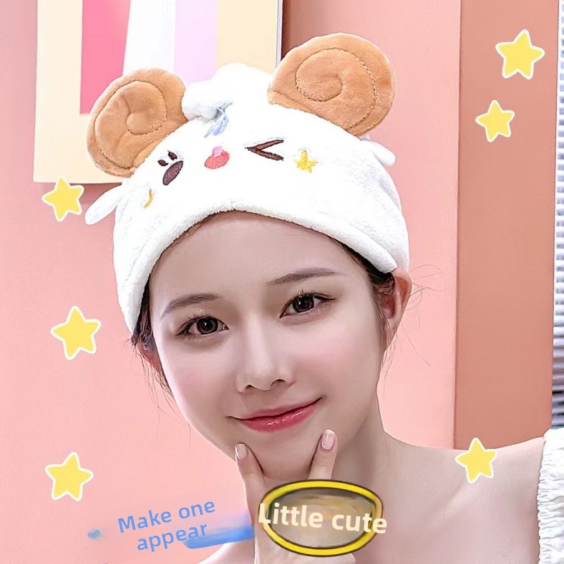 Cute Kawaii Sheep Dry Hair Cap - Hair Turban Towel 评论和价格