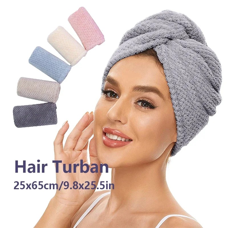 TILONDEX 1PC Striped Coral Fle - Hair Turban Towel 评论和价格