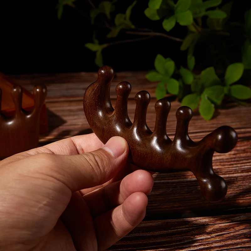 Wood Therapy Massage Comb Head - Detangling Wide Comb 评论和价格