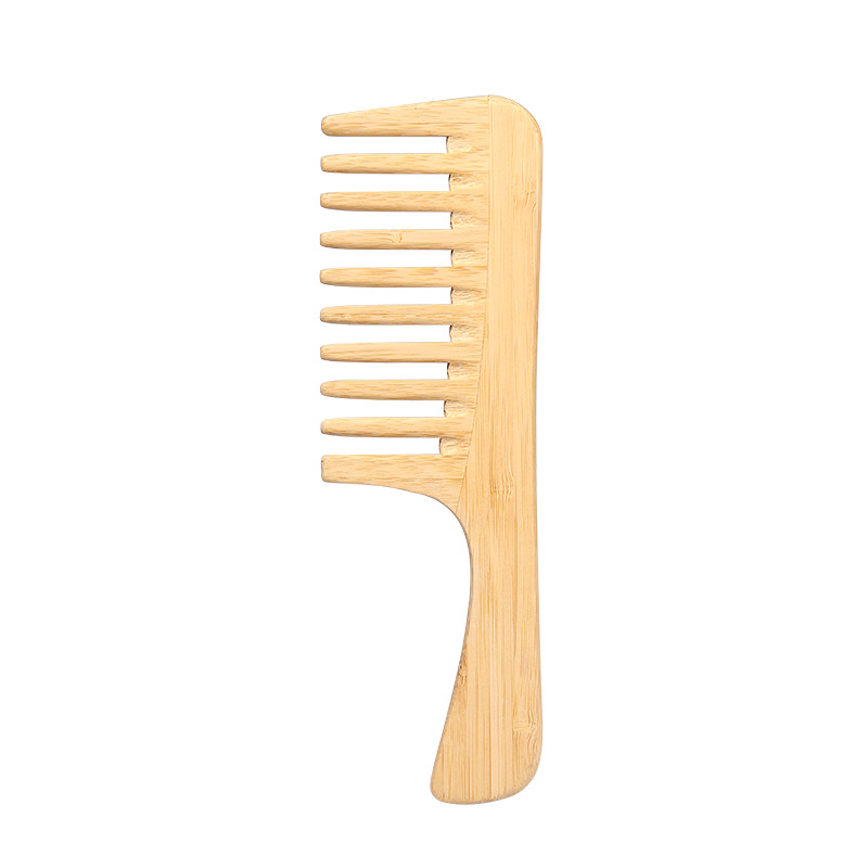 1 Pc Natural Bamboo Wide-Tooth - Detangling Wide Comb 评论和价格