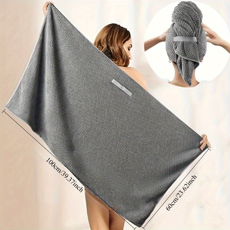 Microfiber Hair Towel Extra La - Hair Turban Towel 评论和价格