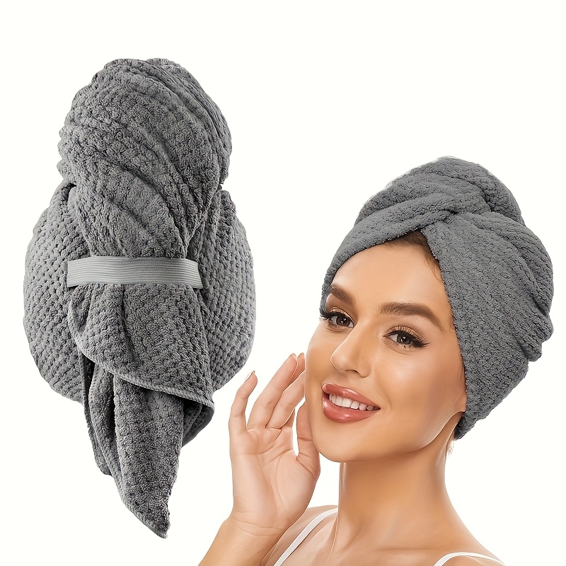 Microfiber Hair Towel Extra La - Hair Turban Towel 评论和价格
