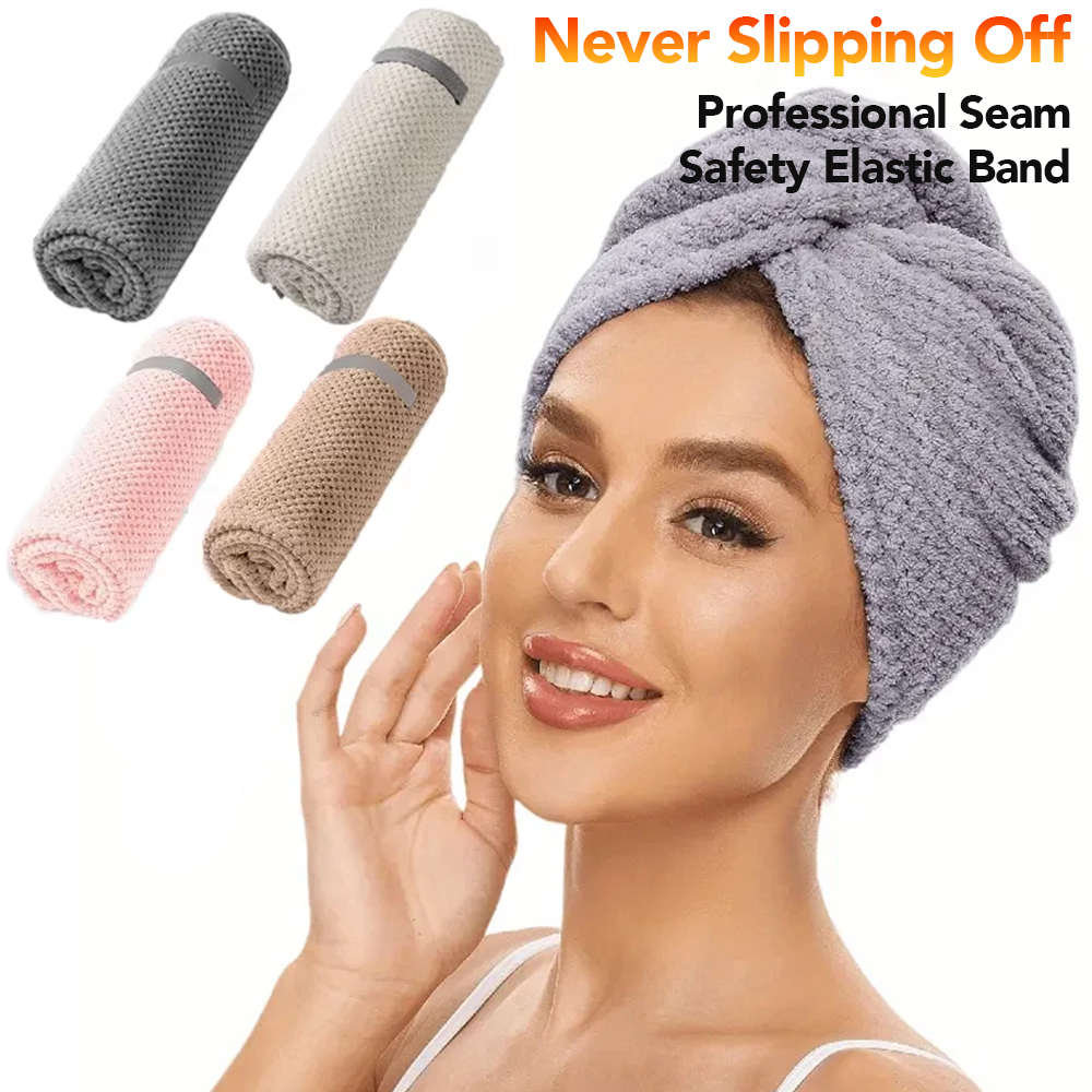Microfiber Hair Towel Extra La - Hair Turban Towel 评论和价格