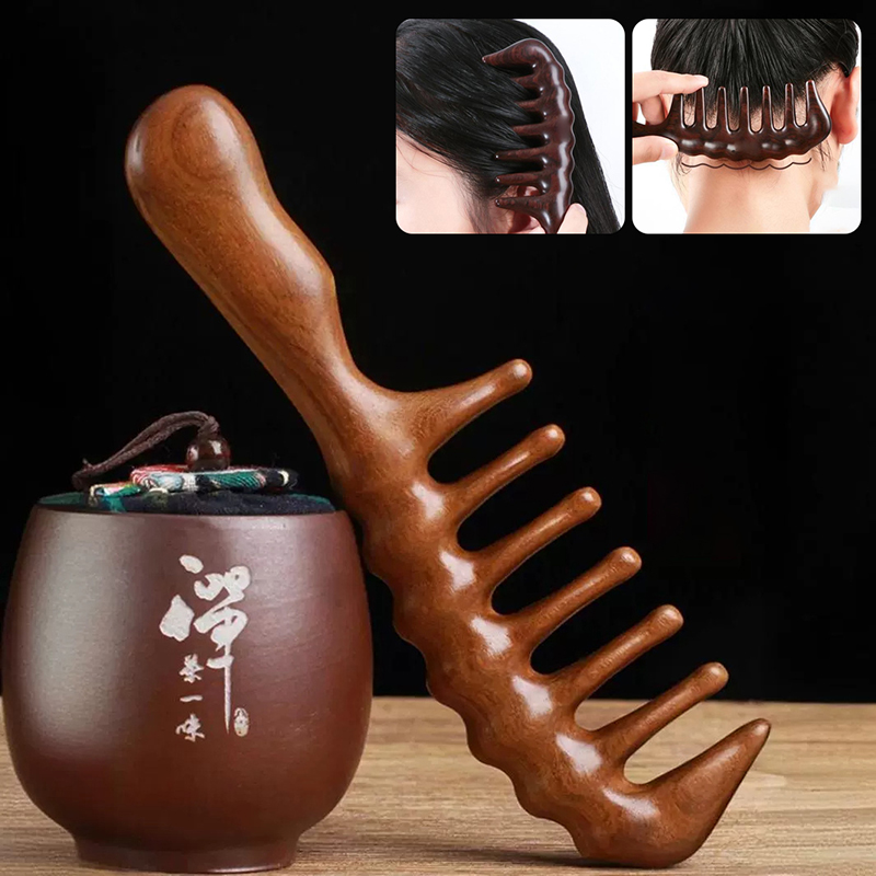 Natural Sandalwood Hair Combs  - Detangling Wide Comb 评论和价格
