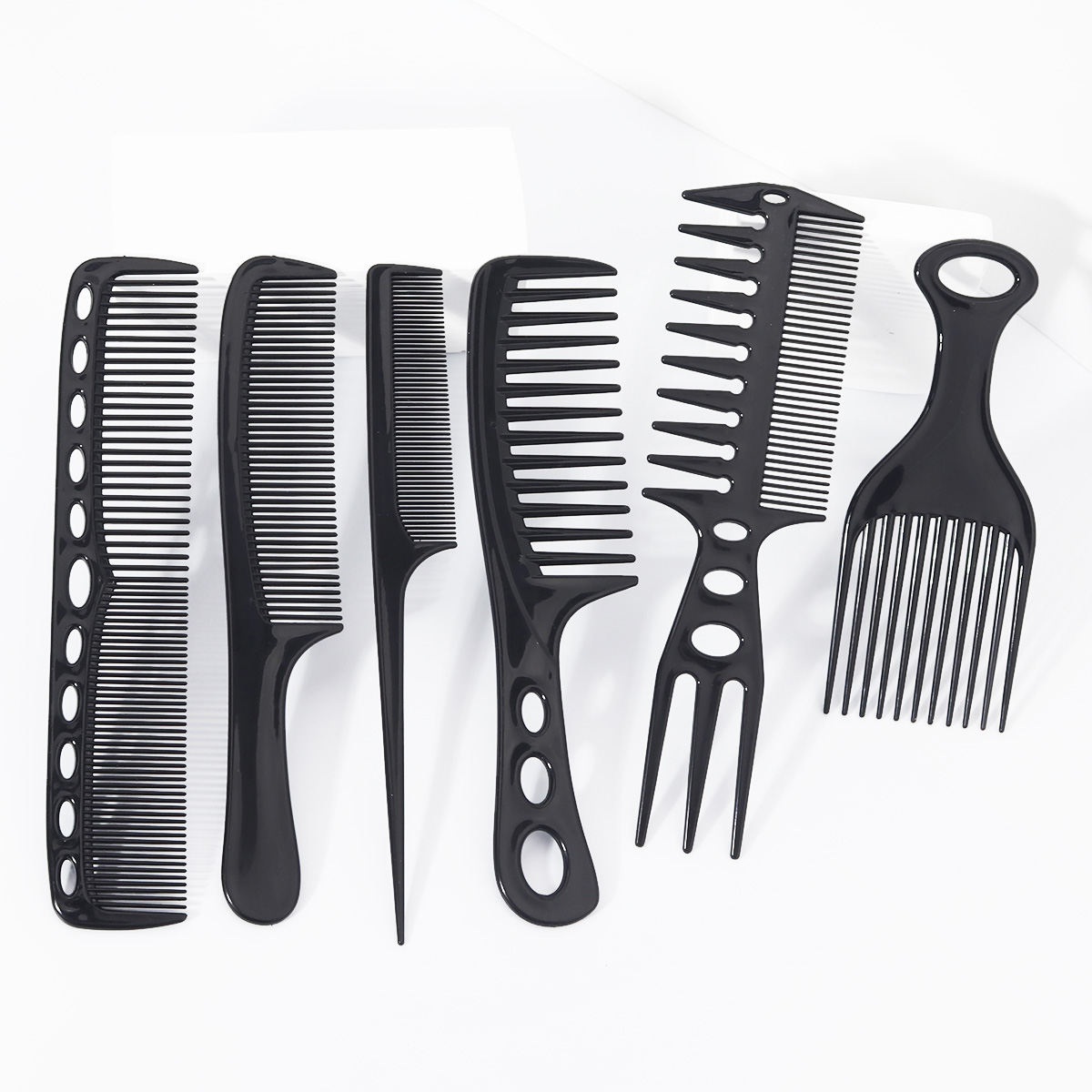 6pcs black hair comb set, hair - Detangling Wide Comb 评论和价格
