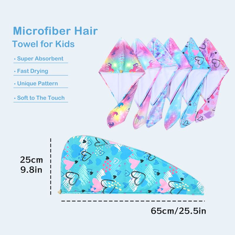 High Absorbent Printed Hair To - Hair Turban Towel 评论和价格
