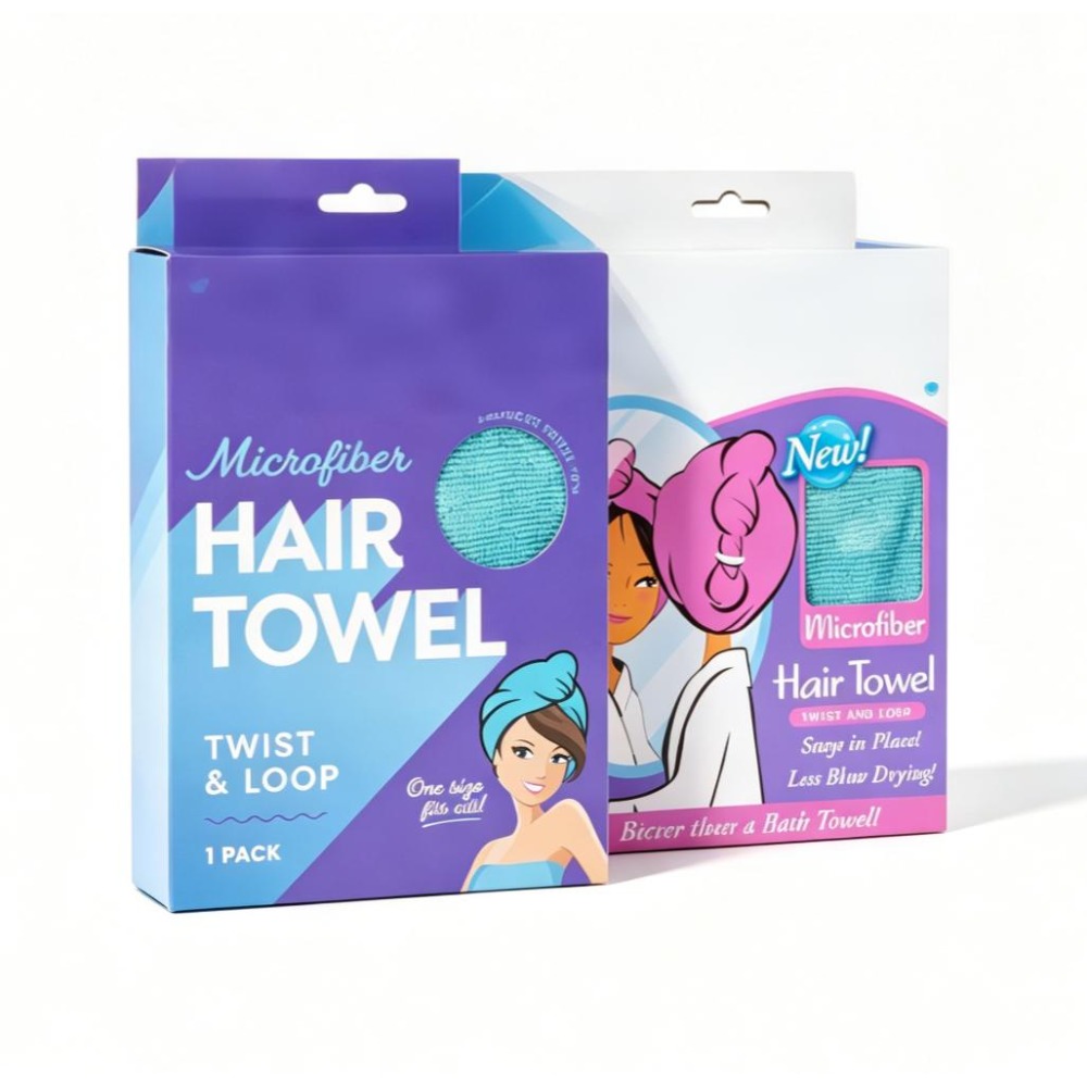 Peacock Blue Microfiber Hair T - Hair Turban Towel 评论和价格
