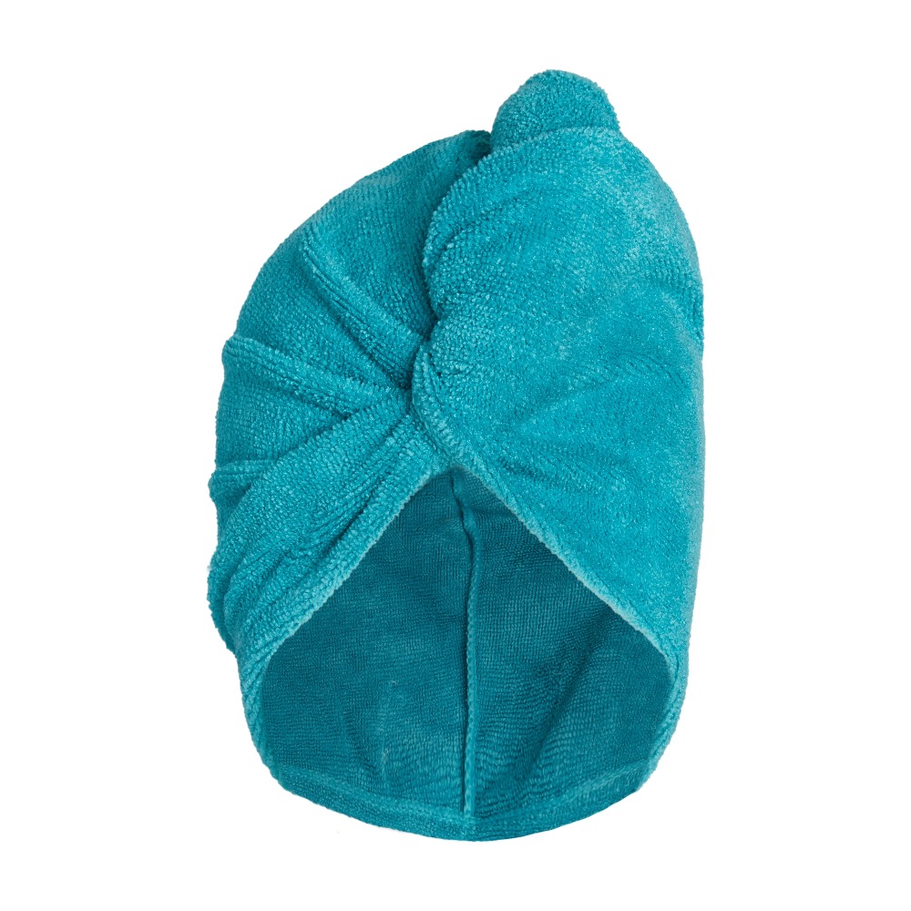Peacock Blue Microfiber Hair T - Hair Turban Towel 评论和价格