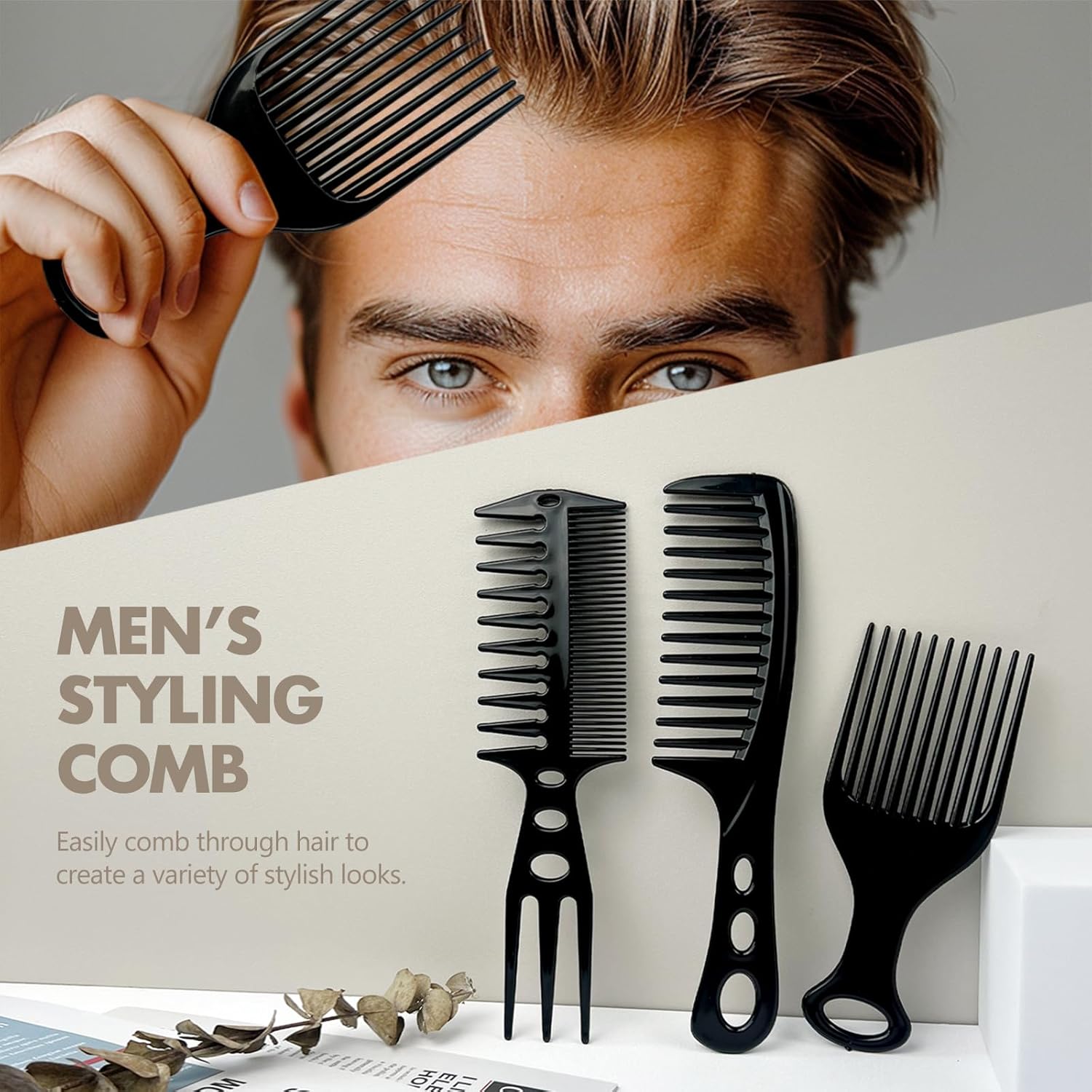 6PCS Wide Tooth Detangling Com - Detangling Wide Comb 评论和价格