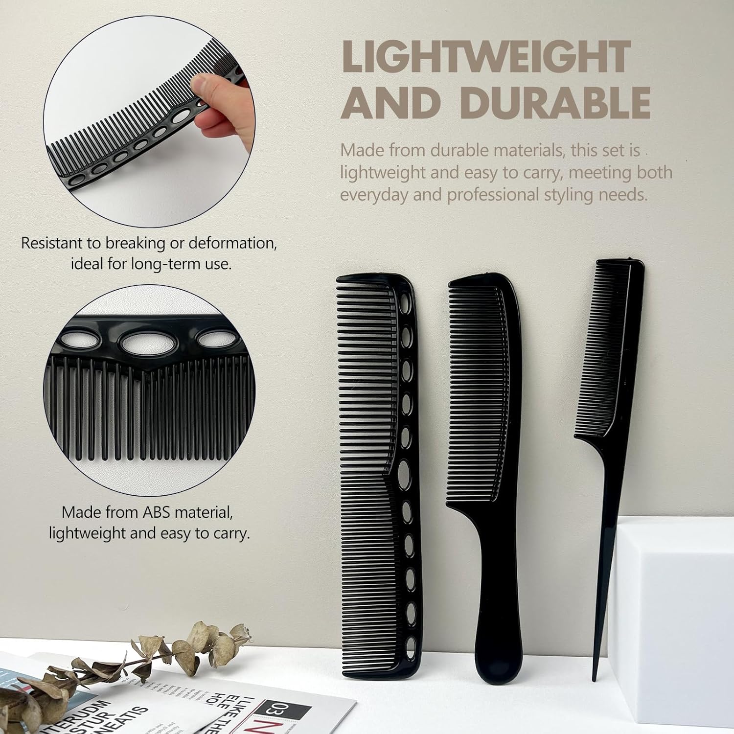 6PCS Wide Tooth Detangling Com - Detangling Wide Comb 评论和价格