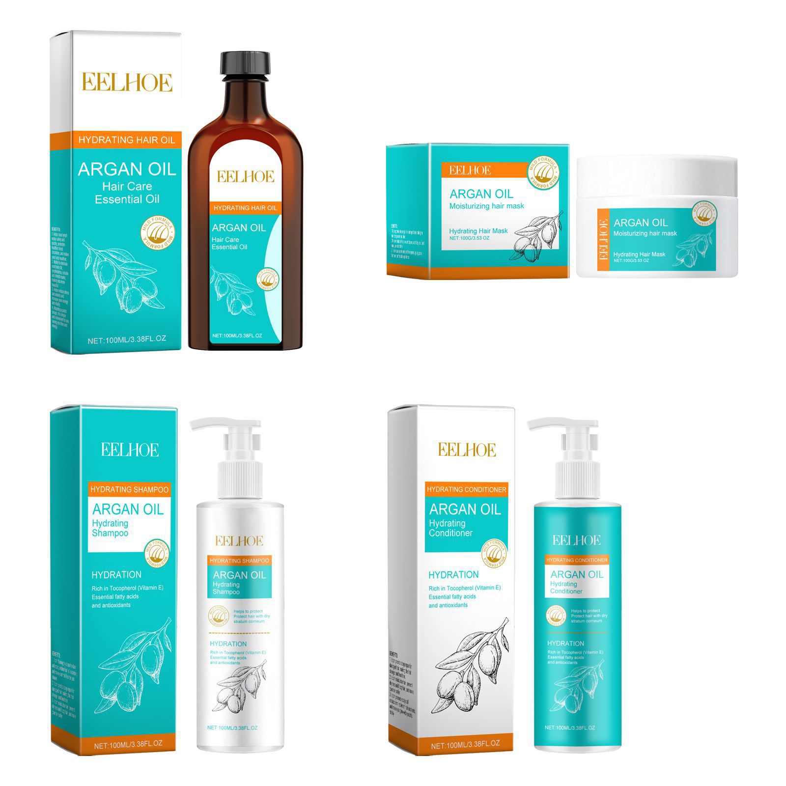 EELHOE Moroccan Argan Oil Kera - Keratin Treatment Set 评论和价格