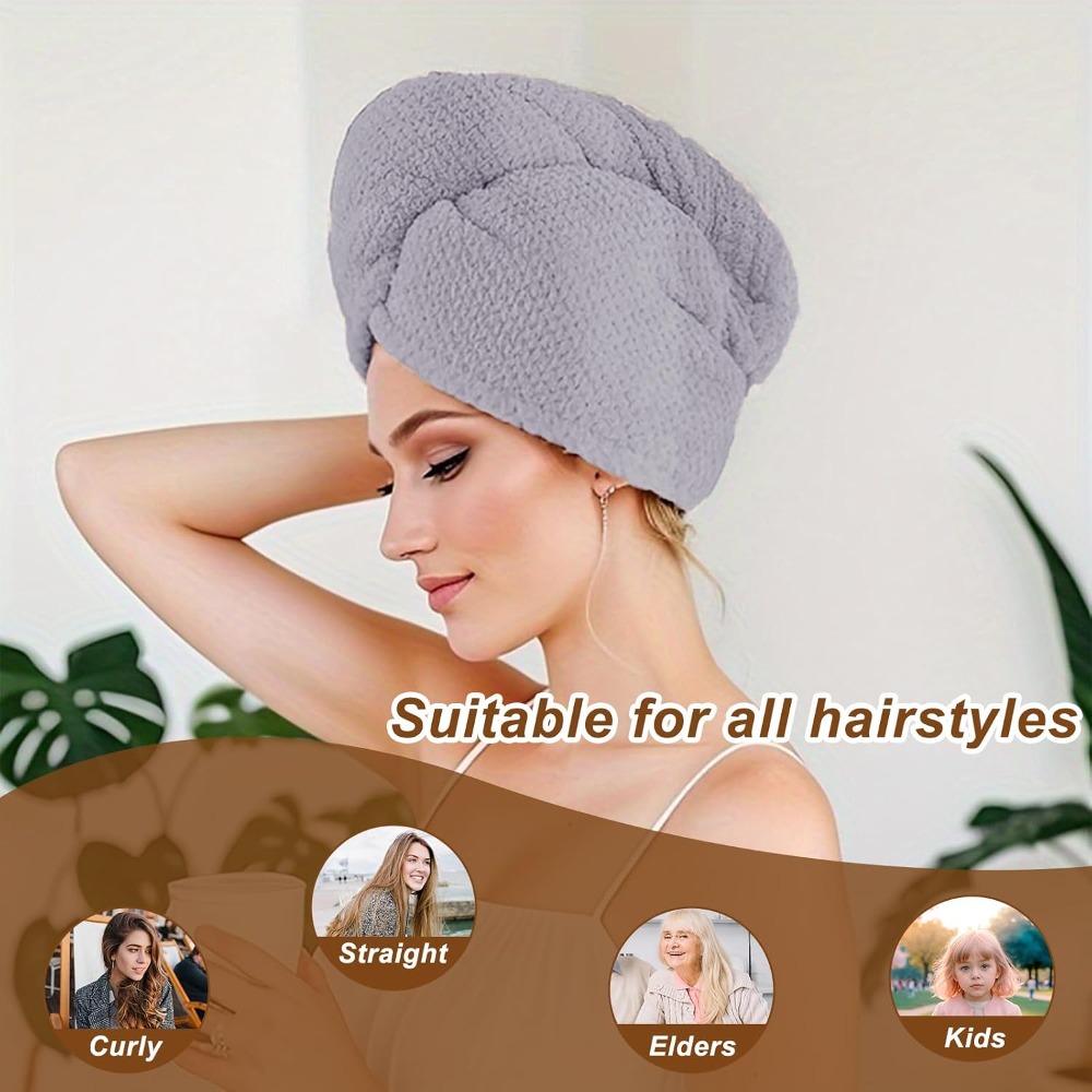 Microfiber Hair Towel Wrap for - Hair Turban Towel 评论和价格