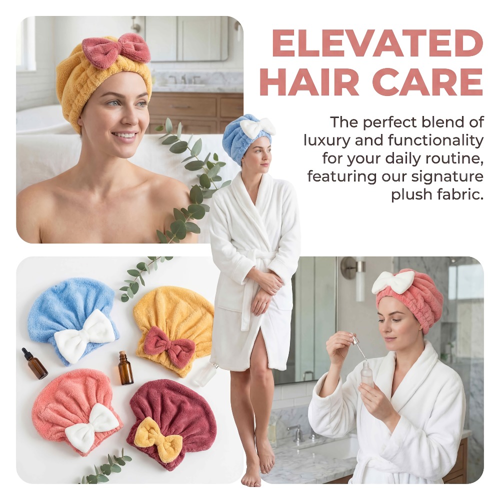 Microfiber Hair Drying Cap, Qu - Hair Turban Towel 评论和价格