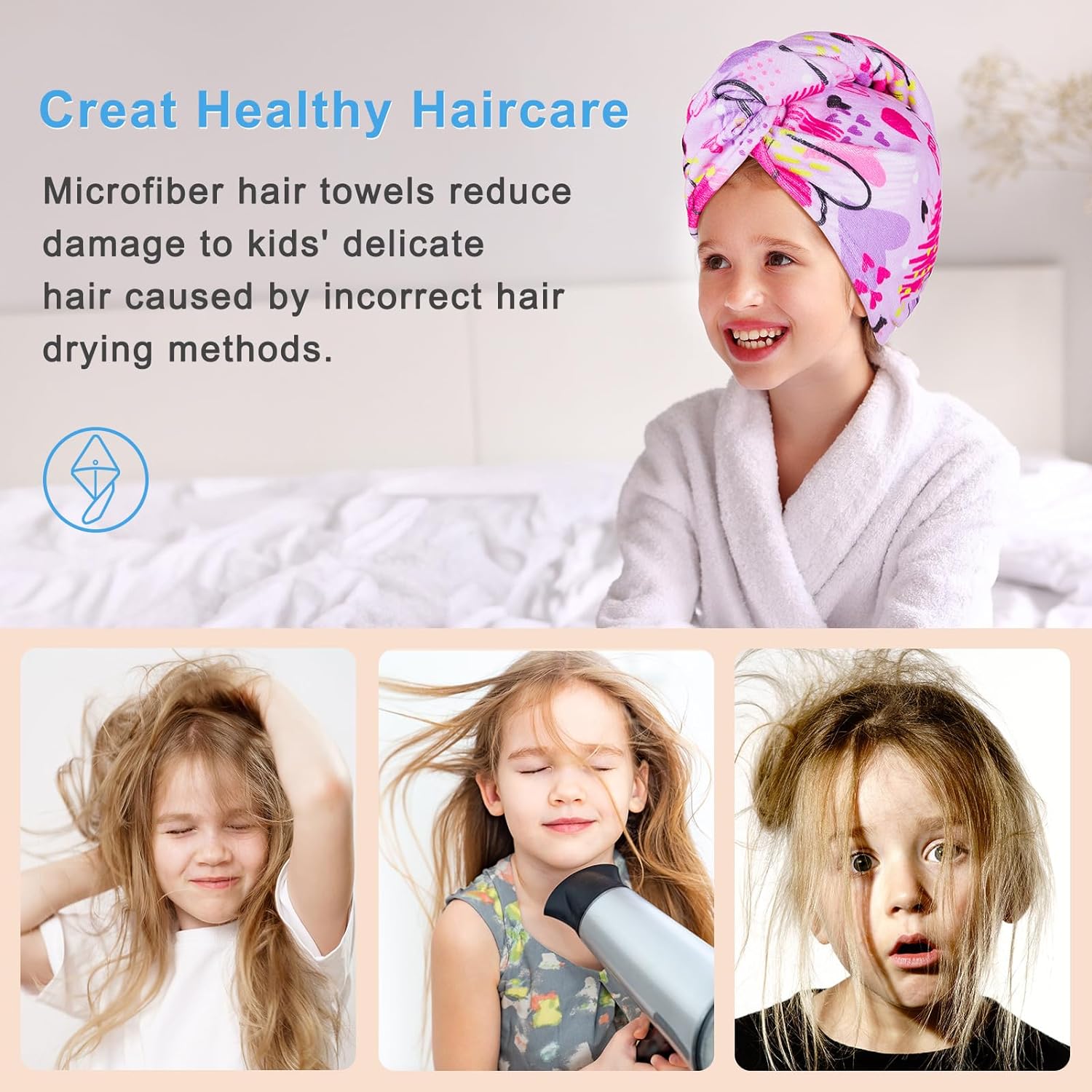 1 Pc Water-Absorbing Quick-Dry - Hair Turban Towel 评论和价格