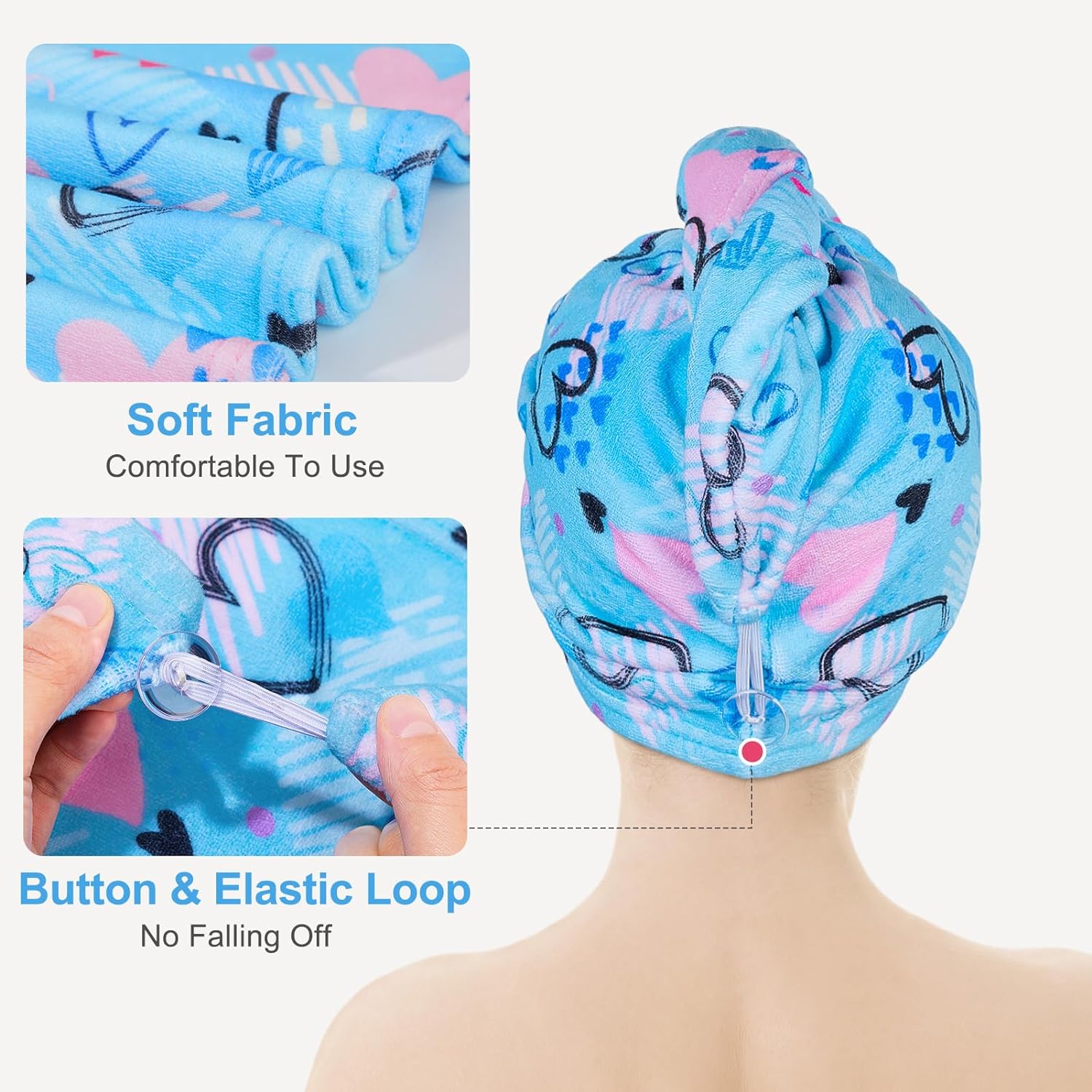 1 Pc Water-Absorbing Quick-Dry - Hair Turban Towel 评论和价格