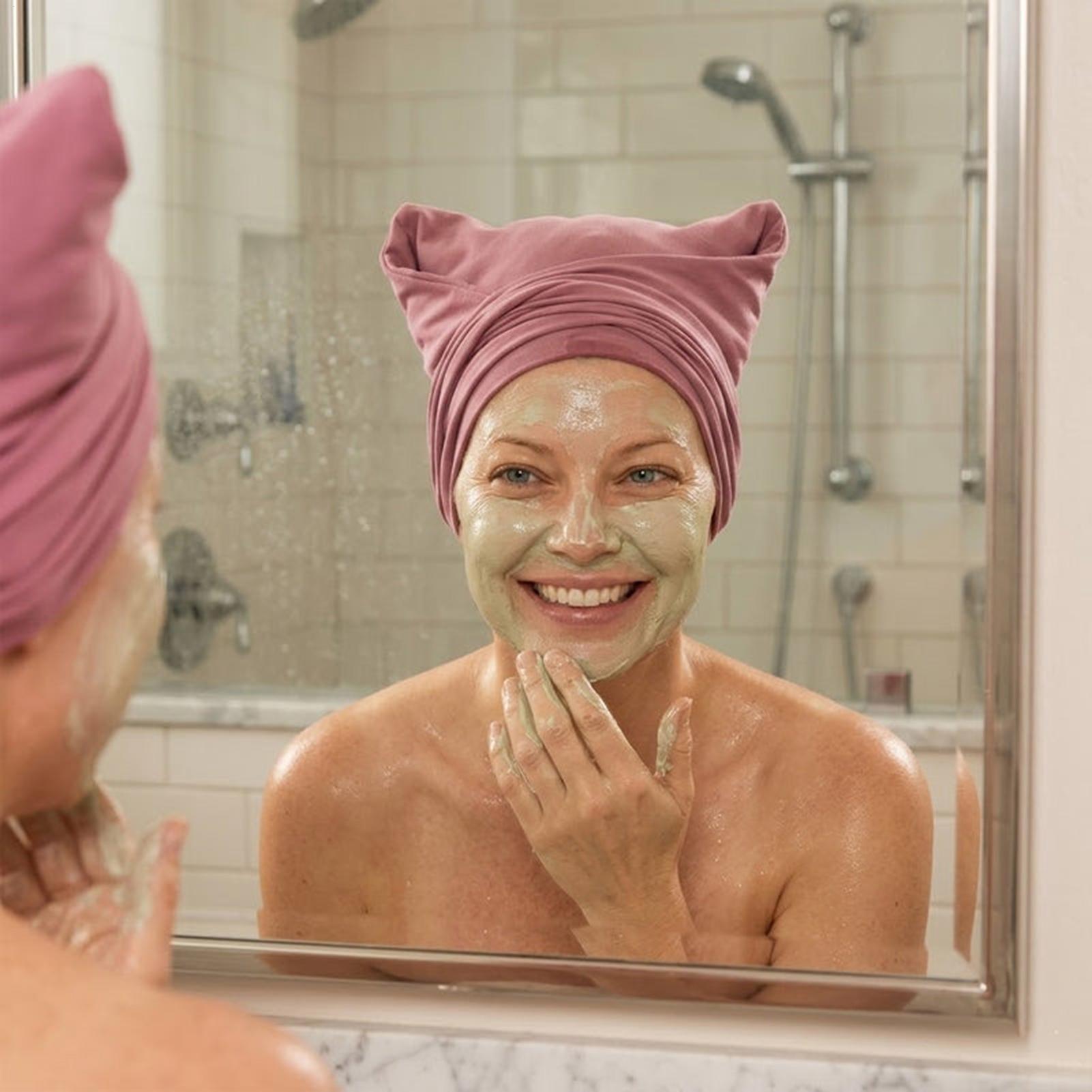 Soft Absorbent Hair Turban Tow - Hair Turban Towel 评论和价格