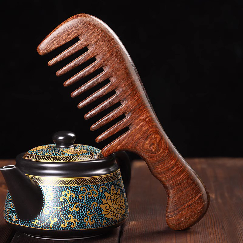 Natural Sandalwood Combs Solid - Detangling Wide Comb 评论和价格